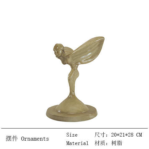 跳舞桌面客厅书房摆件玄关现代大堂创意天使少女雕塑装饰摆件简约