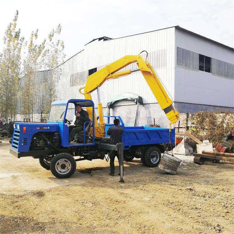 车载起重吊机 中小型建筑随车折臂吊 6吨液压折叠式车载折臂吊