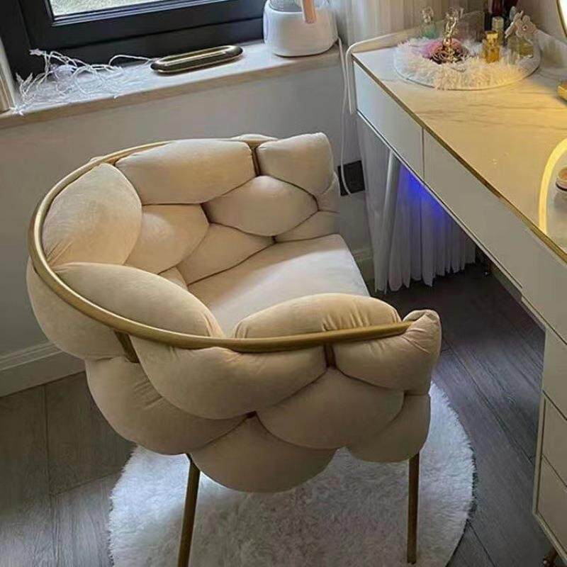 网红美甲化妆椅子顾客椅简约单人梳妆懒人椅小沙发轻奢泡泡椅宿舍