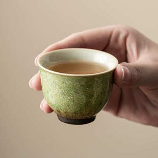 功夫茶具小茶盏 窑变复古品茗杯陶瓷茶杯主人杯单杯家用喝茶碗中式