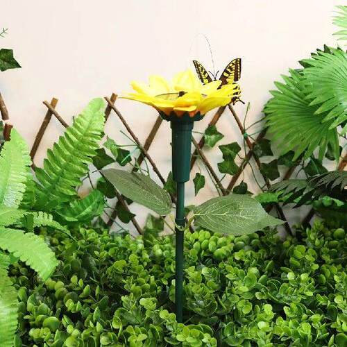 Solar Sunflower Animal Stake Decor Outdoor Decorative Stake