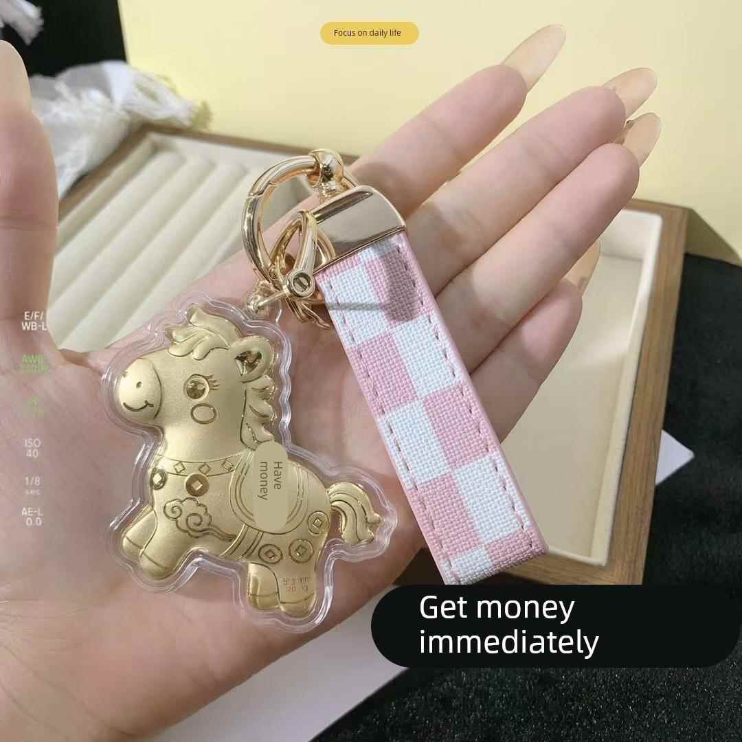 水贝足金999黄金马上有钱送朋友礼物手机炼挂绳钥匙扣挂件