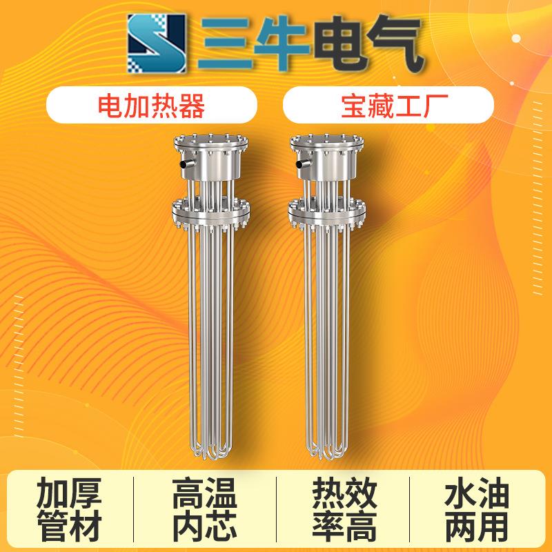 防爆法兰加热管220V高温干烧不锈钢发热管80V大功率电热管厂家