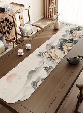 P66D新中式茶席台吸水垫专用茶桌布垫桌旗茶杯茶几垫沥水垫子国风