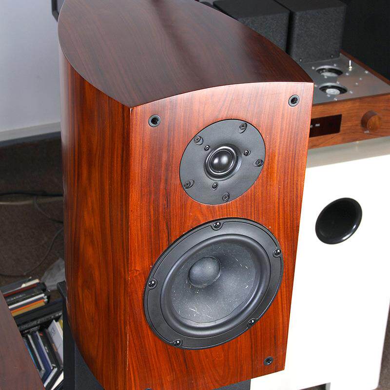 6.5吋两分频家用木质HIFI书架音箱全瑞典进口单元三阶两分频设计