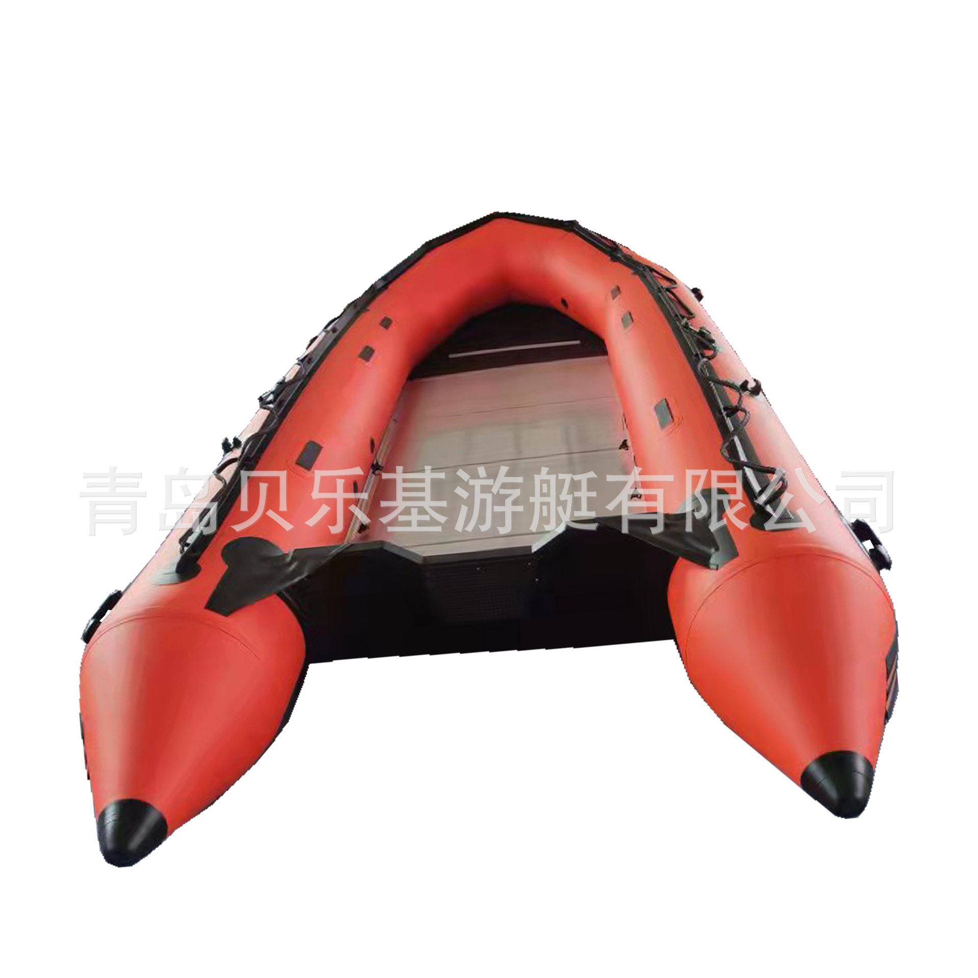 EMS470橡皮艇钓鱼船耐磨加厚冲锋舟3-11人防汛船皮划艇铝合金底