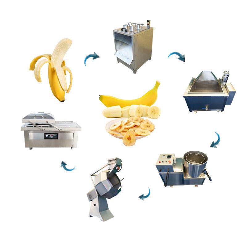 100-500kg/h香蕉片加工生产线可选择加热方式 商用大蕉片加工机器