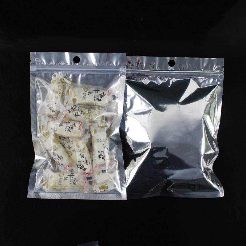 阴阳镀铝箔自立自封袋半透明密封口袋零食品茶叶包装袋鱼饵饲料袋