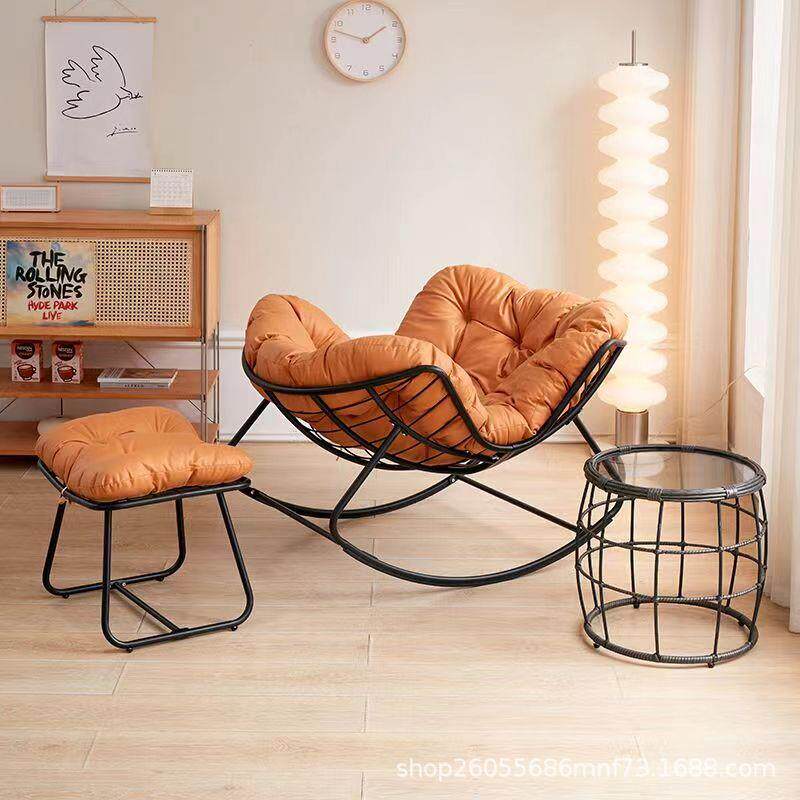 椅垫藤椅躺椅摇椅家用大人小孩卧室阳台客厅休闲躺椅宿舍懒人椅