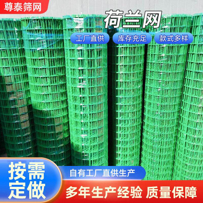 浸塑荷兰网PVC电焊网养殖网菜园果园农场围地防护网铁丝围栏网
