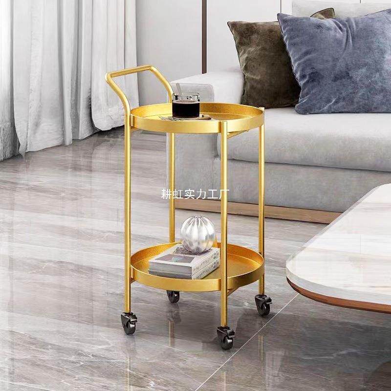 浴室置物小推车3层多功能收纳架带轮子储物落地置物架客厅金属架