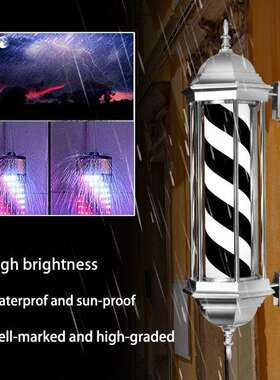 发店转灯挂墙发廊led理转灯挂壁室箱外水防节能灯超亮美发标TYV志