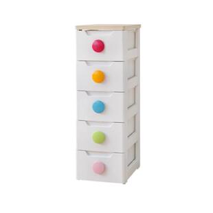 爱丽思塑料夹缝屉式 322彩玩衣服整理窄型储柜 具收纳柜子宝物宝HG