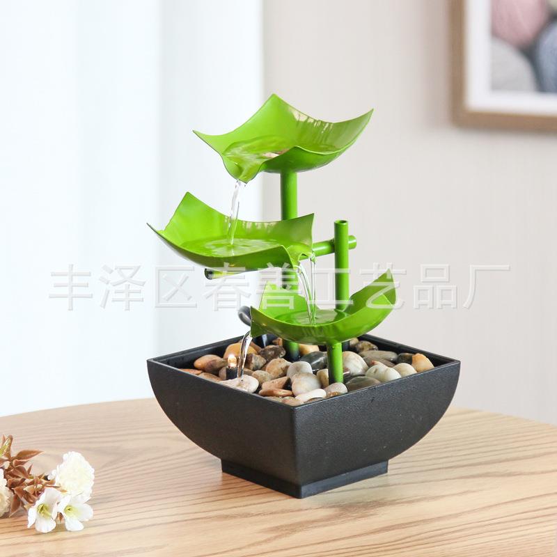 简OGF约铁室内喷泉客厅电视艺柜循桌面环流水摆件创意家居小装饰