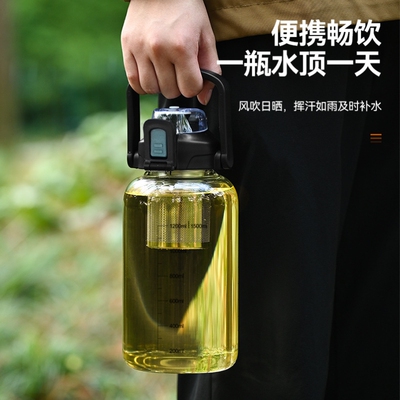吨吨玻璃杯高硼硅水壶大容量高颜值顿顿桶防摔耐高温茶水分离杯子