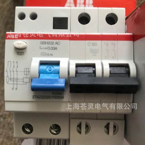 C漏电保护器GSH202ACC3-2C40C50TZI63/0.03空气开关2P带漏保
