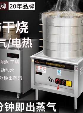蒸包炉商用燃气电热蒸炉纯电液化气煤气早餐店蒸包子机蒸汽炉