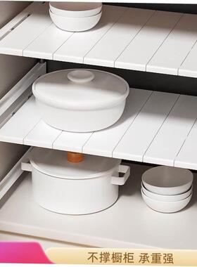 kitchen accessories Multi-layer pot storage rack Layering in