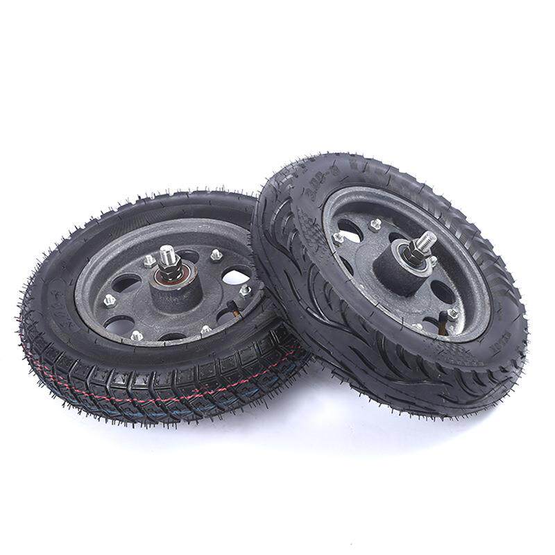 零售300-8铸钢充气脚轮 14寸橡胶轮电动平板车老虎车轱辘轮子