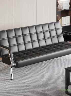 沙办公黑色发简商约KP-64510现代办公室务接待三人发位沙茶几组合