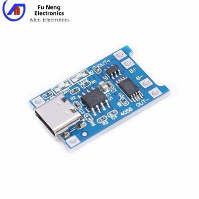 Tp4056/18650锂电池USB接口c型充电模块1A充电保护板二合一