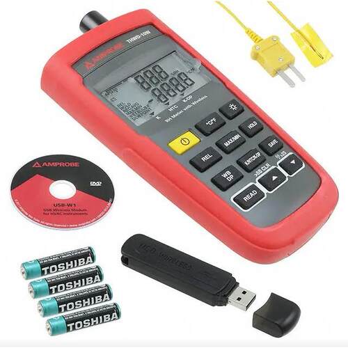 Amprobe 测试与测量泄漏检测器气流湿度温度风速计 THWD-10W