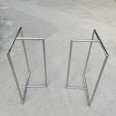 不锈钢桌脚板支架茶几餐桌桌腿QUE定作字桌型吧脚书大办公台桌茶