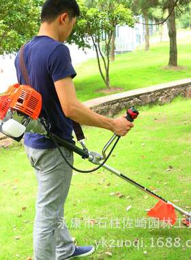 佐崎新款四冲程ZQA8背负式汽油割草机割灌机砍草开荒Brush cutter