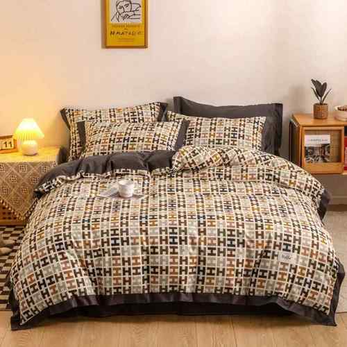 正品全棉简约床上四件套220x24被0纯棉2x2.3套.2x2.欧4米1.8m2床