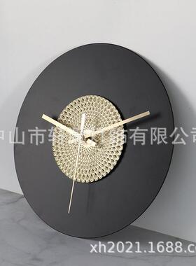 创约意简店金属挂钟客厅个性钟玄表关商装饰挂墙钟家MJI用无数字