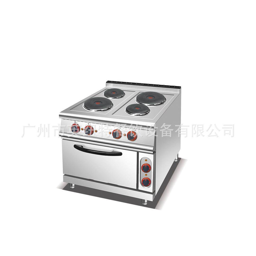 煮食炉商用组合炉电热陶磁炉餐饮西厨设备四头圆型板煮食炉连焗炉