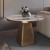 北欧意式 岩板边几角几轻奢现代床头沙发阳台小桌子高级客厅小茶几