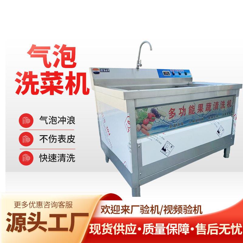 现货全自动商用气泡洗菜机水果涡流气泡清洗机蔬菜翻浪清洗机
