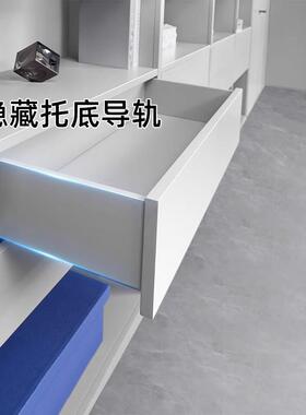 DTC东泰三节托 托底轨全拉出滑轨道隐藏式阻尼缓冲抽屉导轨ss80ss
