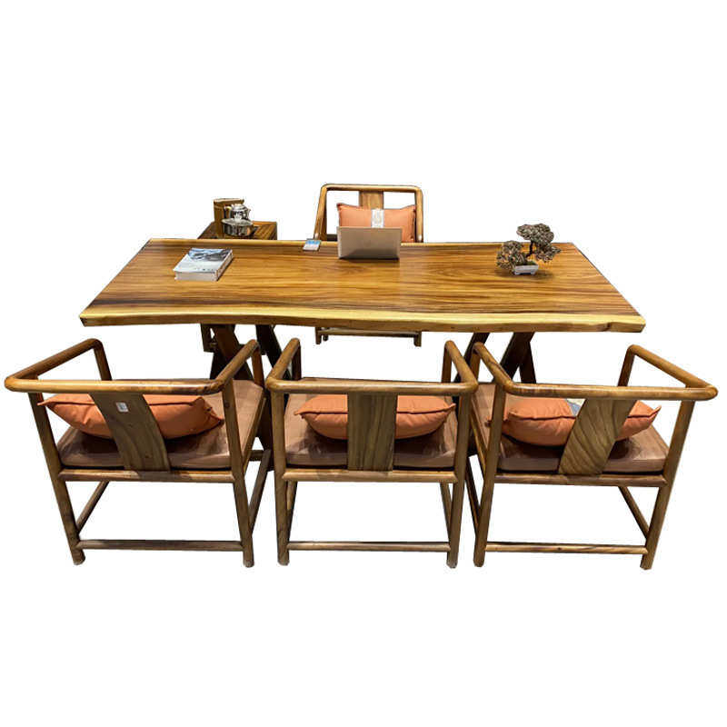 胡桃木实木大板桌原木整板茶桌办公桌会议桌茶板中式泡茶台桌椅组,商业/办公家具,大班台/主管桌,淘宝优惠券,粉丝福利购,淘宝优惠卷