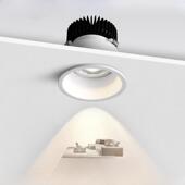 led嵌入式 窄边框射灯小山丘深杯防眩洗墙射灯家用无主灯天花筒灯