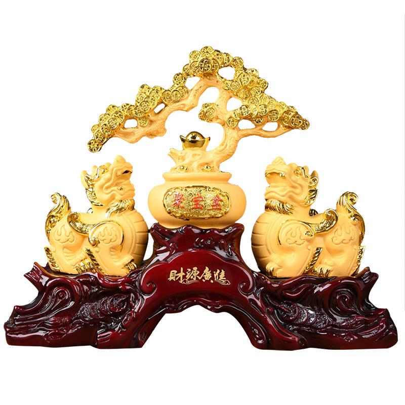 貔貅发财树招财树工艺品摆件客厅玄关柜摆件装饰品开业送礼