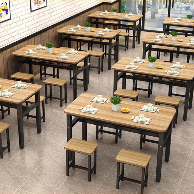 饭店餐桌椅组合家用食堂面 面馆餐桌椅子商用快餐桌椅凳子长方形