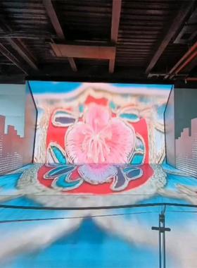 红色光彩酷互LD动地面墙面显示大屏幕P炫3.91时尚高E清led感应显