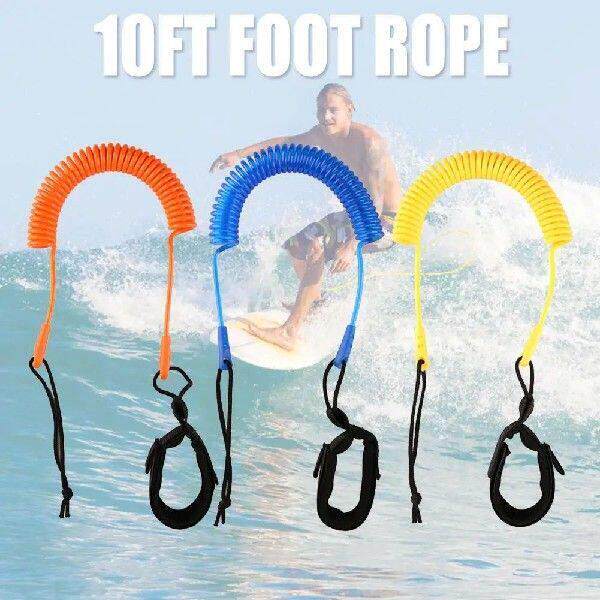 10ft CoiledLeash Kit Stand Up Paddleboarding Surfing