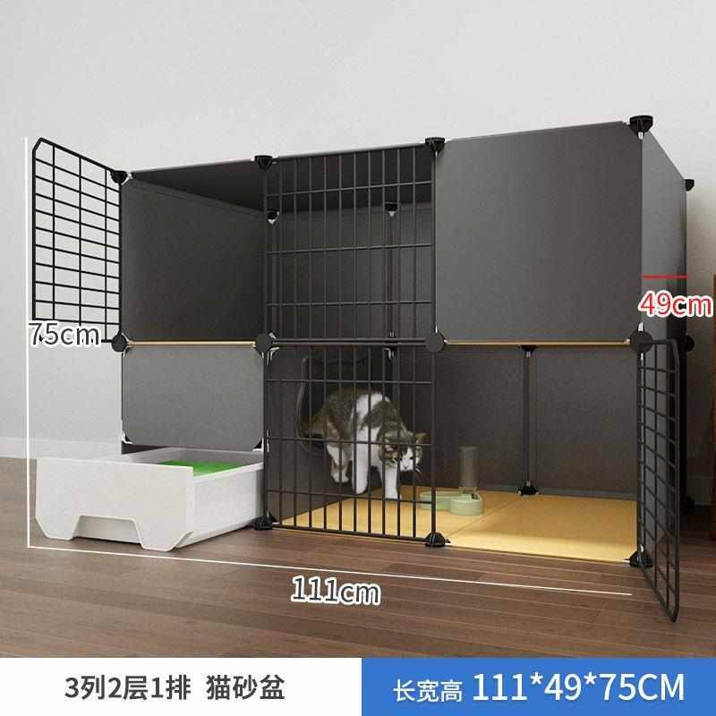 厕所猫家用笼子笼别墅超大室内三层带屋舍一体自由空间猫