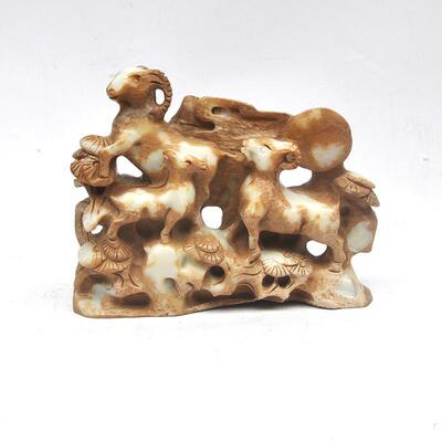 钰程本命年玉器古玉三羊开泰摆件战汉吉祥物