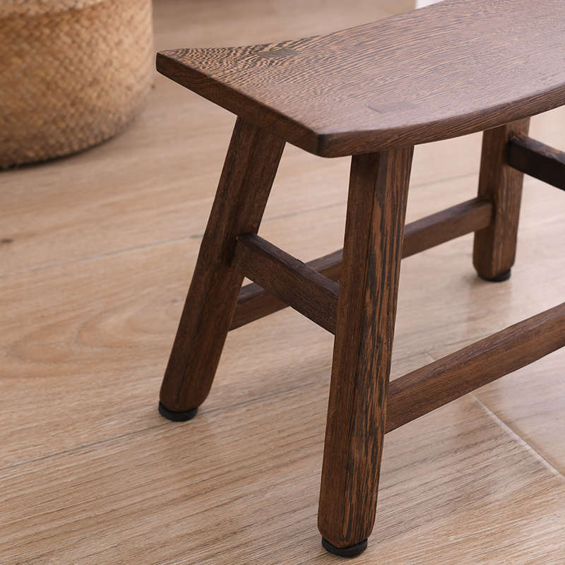 鸡翅木舒适凹面小板凳新中式复古休闲实木禅意简约洗脚儿童矮凳子