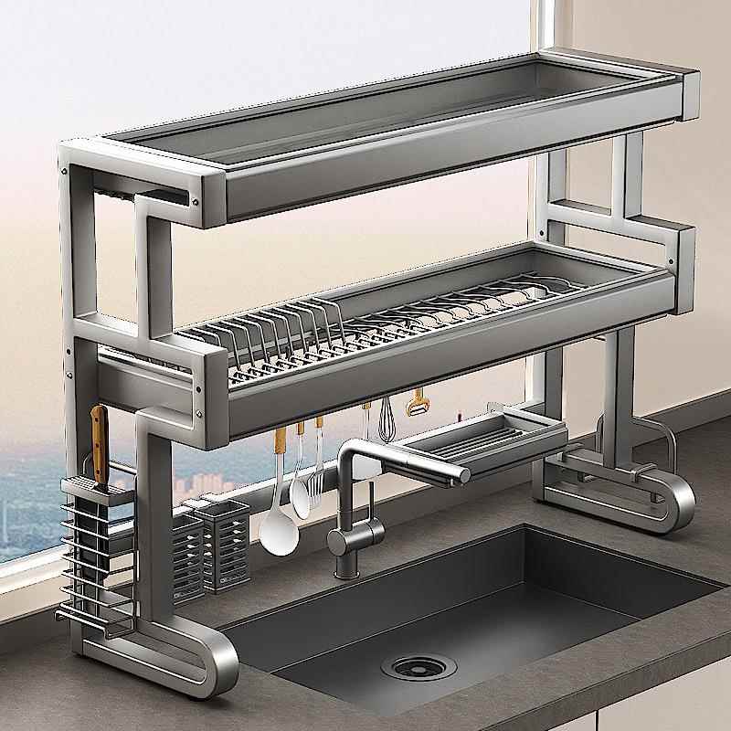 架子碗碟收纳架水池放不锈钢碗架沥水架厨房水槽置物架洗碗槽碗盘