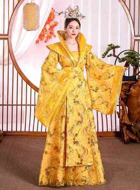 高档唐朝公主古廷汉服女红色宫古代嫁衣凤冠帔霞戏服装皇后服装杨