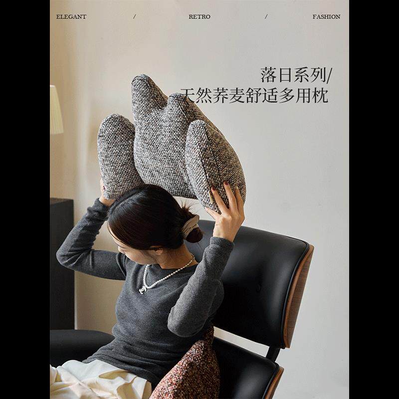 蜡笔派护腰靠垫靠山靠枕抱枕护颈椎办公室沙发客厅睡觉轻奢高级感