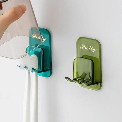 Wall-Mounted Toothbrush Holder with No Drilling Required, Ba
