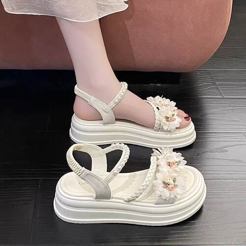 厚底时装凉鞋女夏季外穿配裙子高级感2026新款法式百搭罗0622e