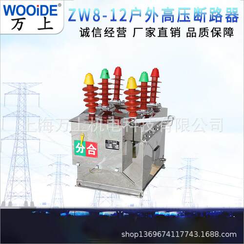 10KV高压柱上开关户外高压真空断路器ZW8-12计量箱一体智能手动型