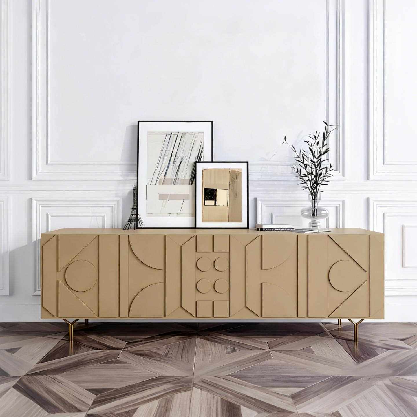 意式极简钢琴烤漆电视柜意式艺术视听柜现代简约客厅电视柜地柜